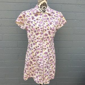 Vintage Paris Blues Floral Denim Dress Size 9